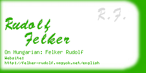 rudolf felker business card